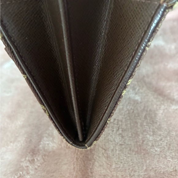 Authentic Louis Vuitton Classic Monogram Brown Denim Wallet ~ Vintage - Picture 11 of 16